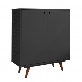 Sapateira Retro 50 2 Portas 10 Prateleiras Preto - Olivar Móveis