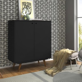 Sapateira Retro 50 2 Portas 10 Prateleiras Preto - Olivar Móveis