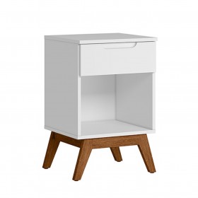 Mesa de Cabeceira Pequena Retrô Alpi - Branco