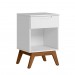 Mesa de Cabeceira Pequena Retrô Alpi - Branco