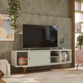 Bancada Retro 50 Até 60 Polegadas 1 Porta Off White - Olivar Móveis