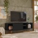 Bancada Retro 50 Até 60 Polegadas 1 Porta Preto - Olivar Móveis