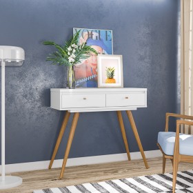 Aparador Retro York 2 Gavetas Branco - Olivar Móveis