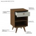 Mesa de Cabeceira Retro Plus 1 Gaveta Conhaque/Carvalho/Off White - Olivar Móveis