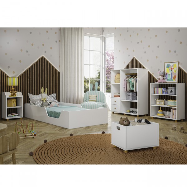 Quarto Infantil Completo Montessoriano 2 Gavetas Branco