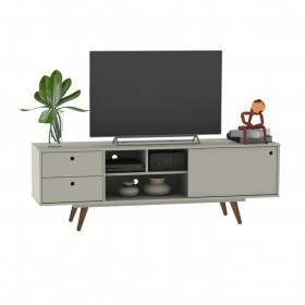 Rack Retro 85 Até 60 Polegadas 1 Porta Off White - Olivar Móveis