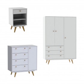 Conjunto Quarto Retro Plus Infantil - Branco