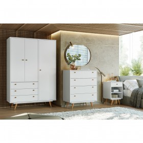 Conjunto Quarto Retro Plus Adulto - Branco