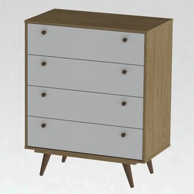 Comoda Retro 35 Plus Rustik Carvalho/Branco - Olivar Móveis