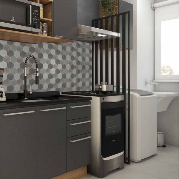 Divisoria Integrada Preto Projemob