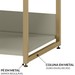 Guarda-Roupa Closet Industrial com Estrutura de Metal 2 Portas 2 Gavetas Cabideiro - Off White