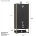 Guarda-Roupa Closet Industrial com Estrutura de Metal 2 Portas 2 Gavetas Cabideiro - Preto