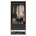 Guarda-Roupa Closet Industrial com Estrutura de Metal 2 Portas 2 Gavetas Cabideiro - Preto
