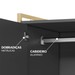Guarda-Roupa Closet Industrial com Estrutura de Metal 2 Portas 2 Gavetas Cabideiro - Preto