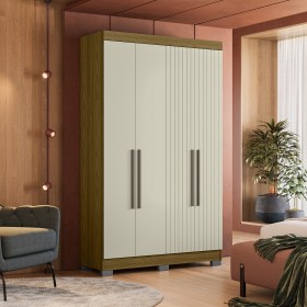 Guarda Roupa Dakota 4 Portas Freijo Frj Ac Off White Ac - Olivar Móveis