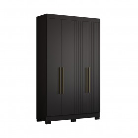 Guarda Roupa Dakota 4 Portas Preto - Olivar Móveis
