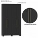 Guarda Roupa Dakota 4 Portas Preto - Olivar Móveis
