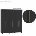Guarda Roupa Dakota 6 Portas Preto - Olivar Móveis