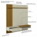 Painel Decor Ripado P/Tvs Até 65 Polegadas C/ Nicho Suspenso 180cm Off White/Cedro - Olivar Móveis