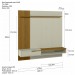 Painel Decor Ripado P/Tvs Até 65 Polegadas C/ Nicho Suspenso 180cm Off White/Cedro - Olivar Móveis