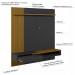 Painel Decor Ripado P/Tvs Até 65 Polegadas C/ Nicho Suspenso 180cm Preto/Cedro - Olivar Móveis