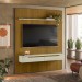 Painel Duetto Ripado P/Tvs Até 65 Polegadas C/Nicho Suspenso 180cm Cedro/Off White - Olivar Móveis