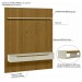 Painel Duetto Ripado P/Tvs Até 65 Polegadas C/Nicho Suspenso 180cm Cedro/Off White - Olivar Móveis