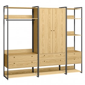 Closet Industrial Olivar 2 Portas 6 Gavetas Pinus Olivar móveis