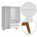 Guarda Roupa Retro Alpi 3 Portas 2 Gavetas Branco - Olivar Móveis