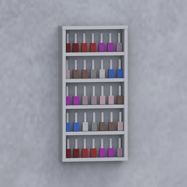 Nicho Expositor Esmalte Menor  Branco - Olivar Móveis