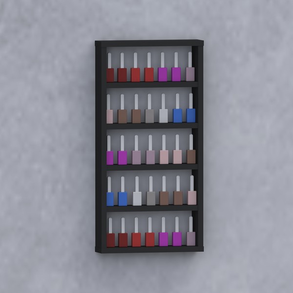 Nicho Expositor Esmalte Menor  Preto - Olivar Móveis