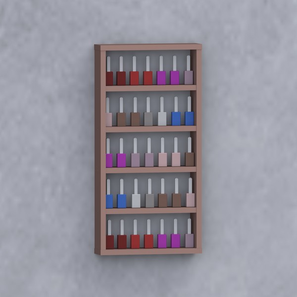 Nicho Expositor Esmalte Menor  Rose - Olivar Móveis