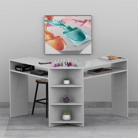 Mesa Manicure L Simples Branco - Olivar Móveis