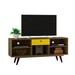 Rack Retro Turmalina  Rustik Carvalho/Amarelo Ac - Olivar Móveis