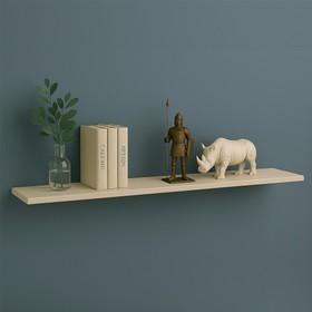 Prateleira Suspensa Uno Line P/Decoração de Ambientes Sala de Estar Quarto Cozinha 180cm Off White - Olivar Móveis