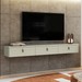 Rack Suspenso Line P/ Tvs Até 65 Polegadas 180cm 3 Portas Off White Bege - Olivar Móveis