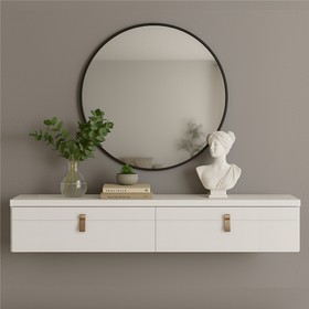 Rack Suspenso Line P/ Tvs Até 50 Polegadas 135cm 2 Portas Branco - Olivar Móveis