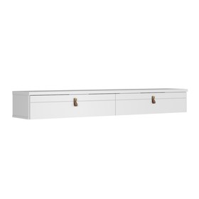 Rack Suspenso Line P/ Tvs Até 55 Polegadas 160cm 2 Portas Branco - Olivar Móveis
