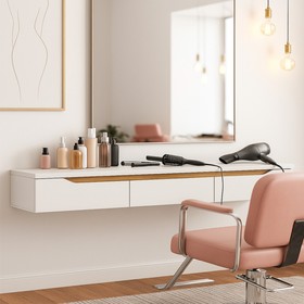 Rack Suspenso Uno P/ Tvs Até 65 Polegadas 180cm 3 Portas Branco/Cedro - Olivar Móveis