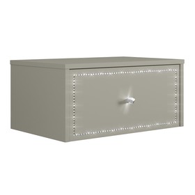 Mesa de Cabeceira Suspensa Strass 50cm Off White Ac - Olivar Móveis