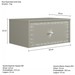 Mesa de Cabeceira Suspensa Strass 50cm Off White Ac - Olivar Móveis