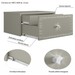 Mesa de Cabeceira Suspensa Strass 50cm Off White Ac - Olivar Móveis