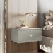 Mesa de Cabeceira Suspensa Strass 50cm Off White Ac - Olivar Móveis