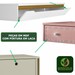 Mesa de Cabeceira Suspensa Strass 50cm Off White Ac - Olivar Móveis