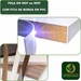 Mesa de Cabeceira Suspensa Strass 50cm Off White Ac - Olivar Móveis