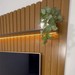 Painel Ripado com Led 177x218 P/ TV 70 Polegadas London Cedro - Olivar Móveis