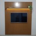 Painel Ripado com Led 177x218 P/ TV 70 Polegadas London Cedro - Olivar Móveis