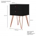 Mesa de Cabeceira Retro Metal Bled 2 Gavetas Preto - Olivar Móveis