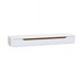 Rack Suspenso Slim Curvo 160cm para TV Até 55” Moderno Luxo com Portas Basculantes Branco Cedro - Olivar Móveis