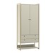 Guarda Roupa Closet Modulado Casal 6 Gavetas 3 Cabideiros Estrutura Metalica 250cm Olivar Off White